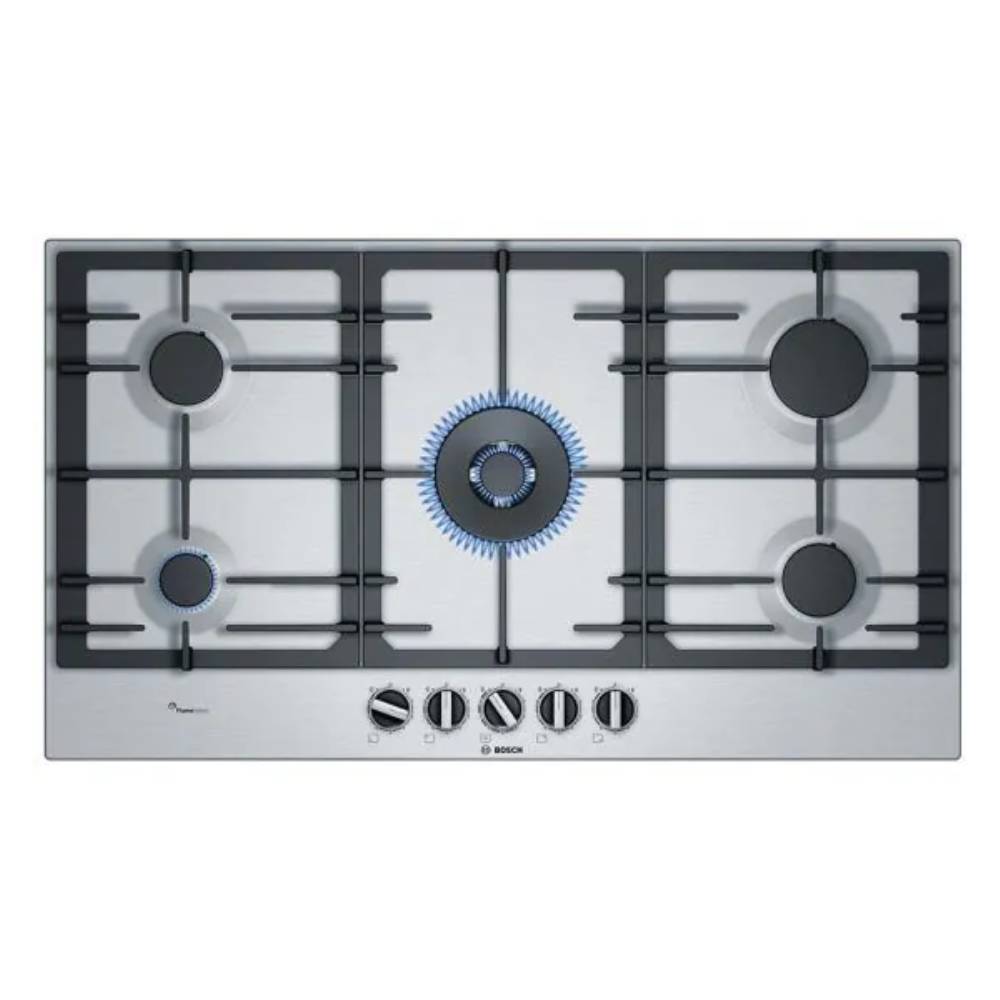Bosch Gas Built-In Hob 5 Burners 90 Cm Stainless PCR9A5B90. Bosch Gas Built-In Hob 5 Burners 90 Cm Stainless PCR9A5B90.
